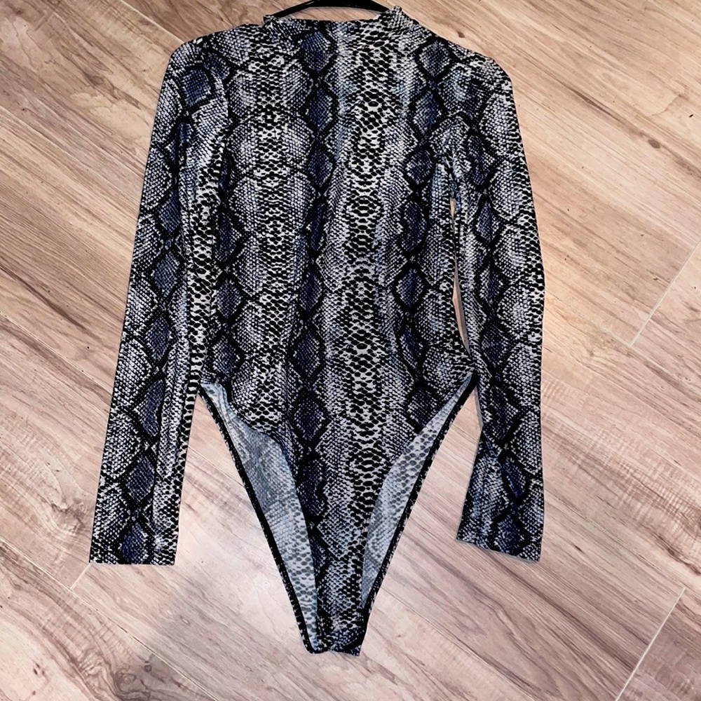 Snakeskin body suit